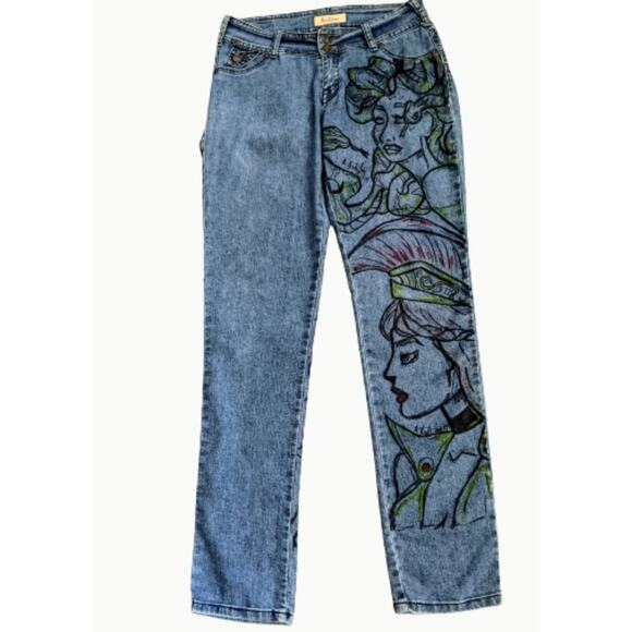 Reckless Jeans with Graffiti Custom Art Junior's 5 - Picture 1 of 13